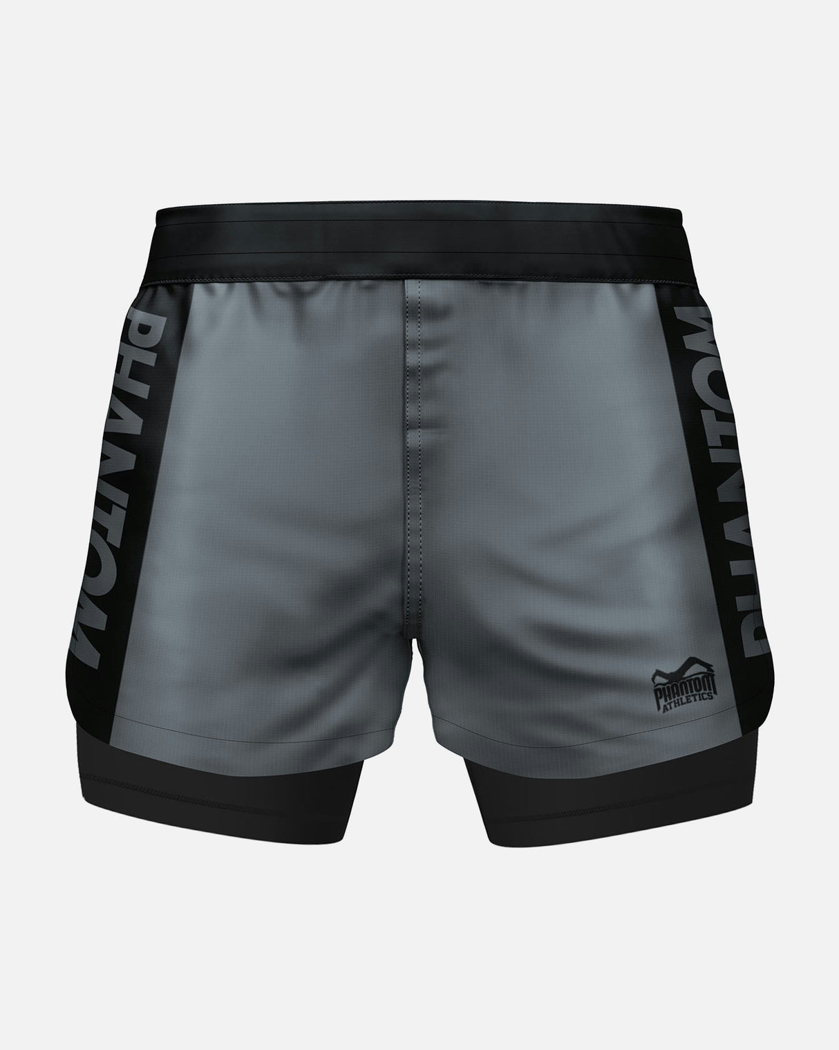 Phantom Athletics Compressie Shorts Fusion 2in1 Apex - Zwart/Grijs