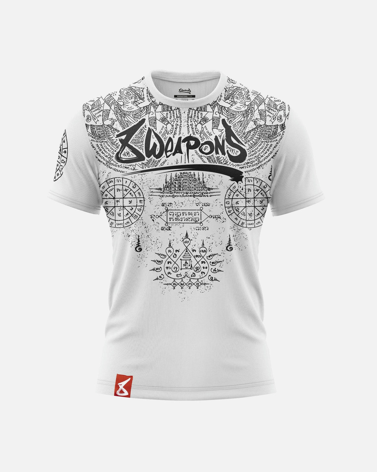8 WEAPONS T-Shirt Yantra - Wit