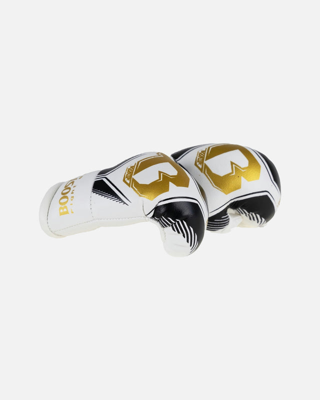 Luvas de boxe Booster Bangkok Series em miniatura – Branco