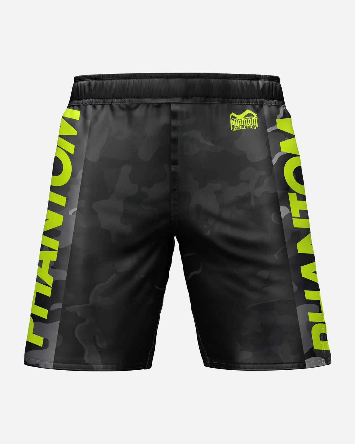 Phantom Athletics MMA Shorts EVO Neon - Zwart Camo/Neon