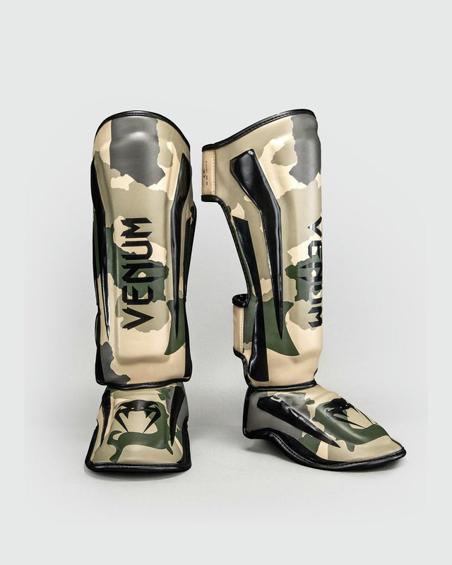 Venum Elite Shin Guards - Khaki/Off-white