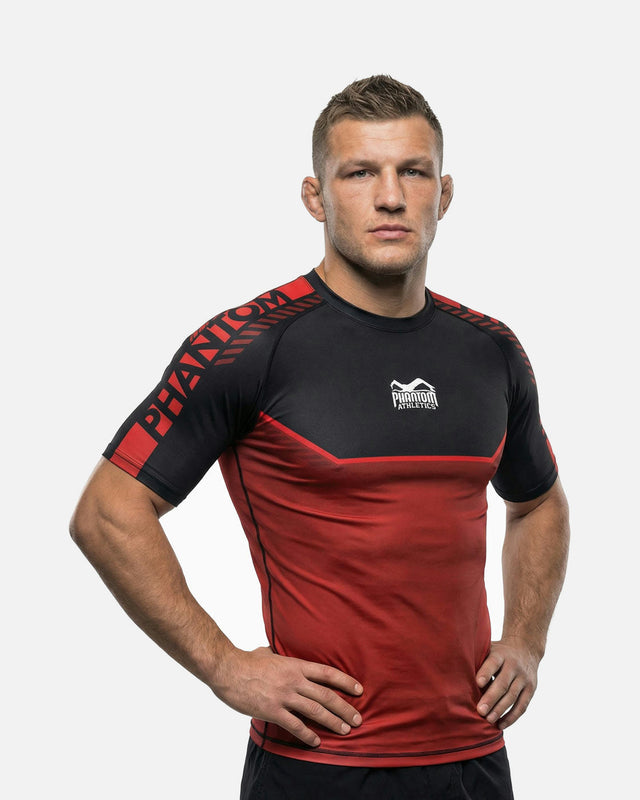 Phantom Athletics Rashguard EVO Apex Korte Mouwen - Rood