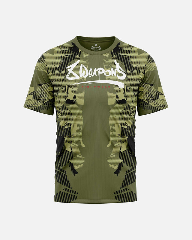 8 WEAPONS T-Shirt Functioneel Hit 2.0 - Olijf-Zwart