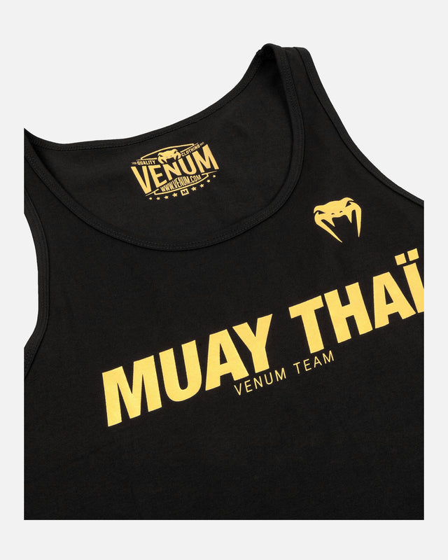 Camiseta de tirantes Venum Muay Thai VT – Negro/Oro