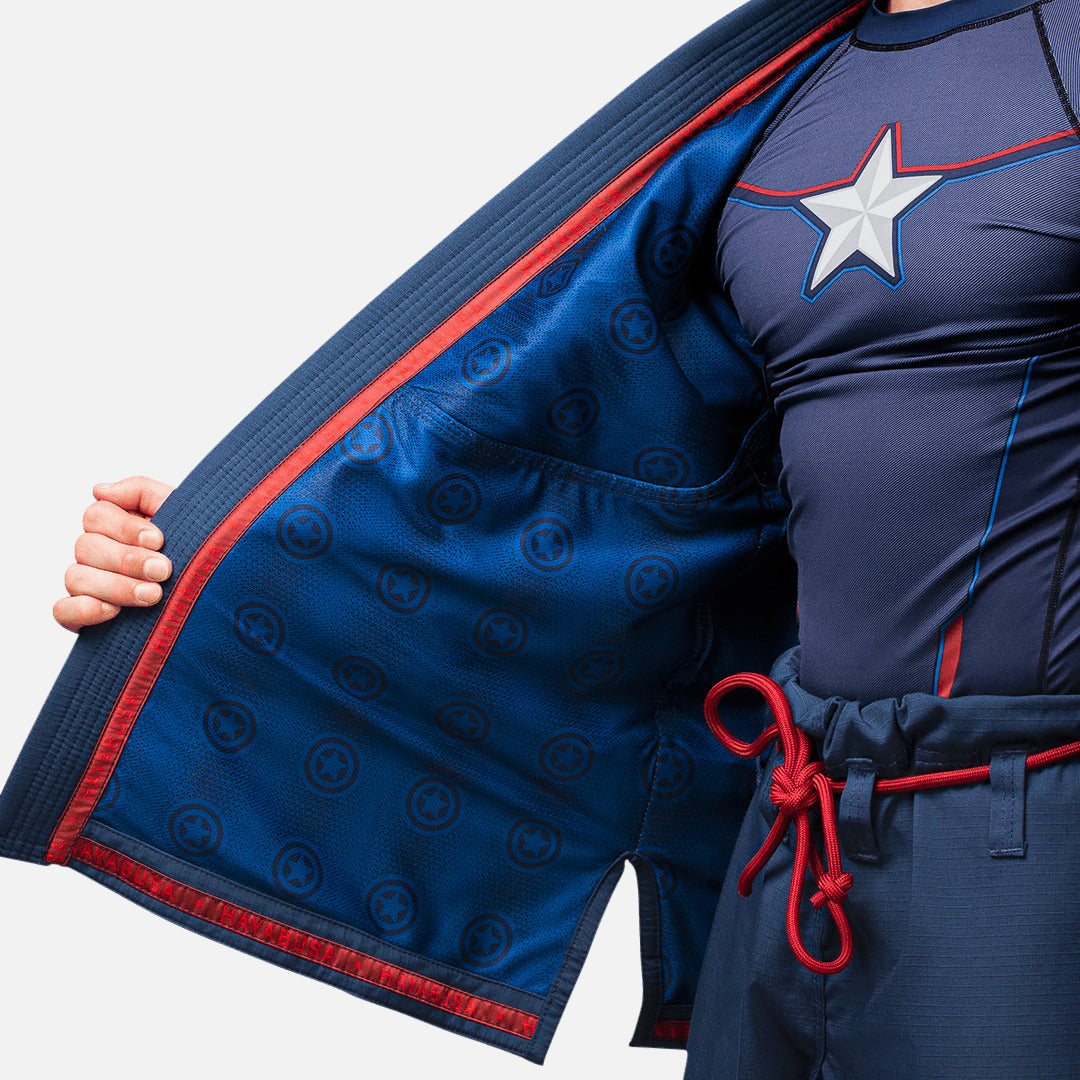 Marvel BJJ Gi Captain America - Blauw