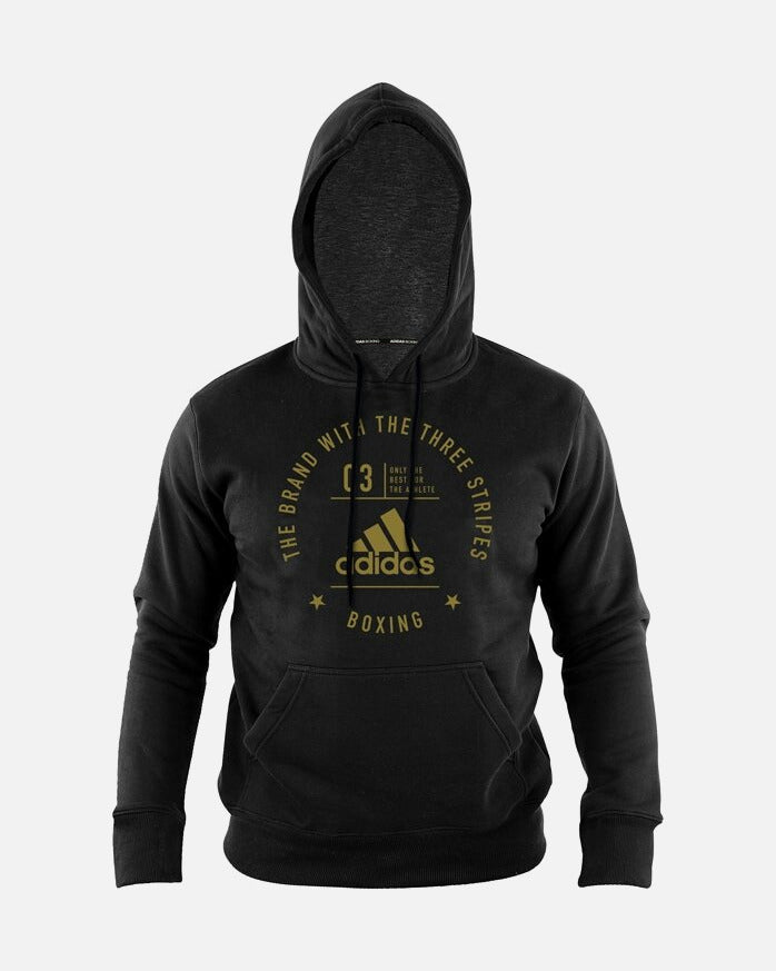 Sudadera con capucha Adidas Community Boxing – Negro/Oro