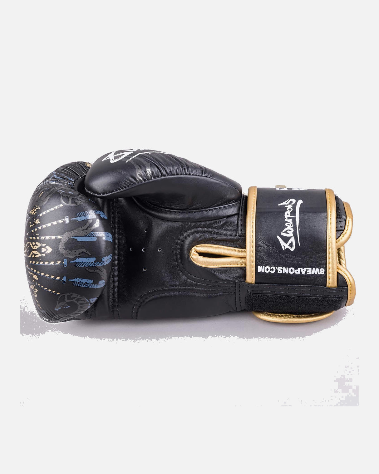 8 WEAPONS Bokshandschoenen Three Elephants 2.0 - Zwart/Goud