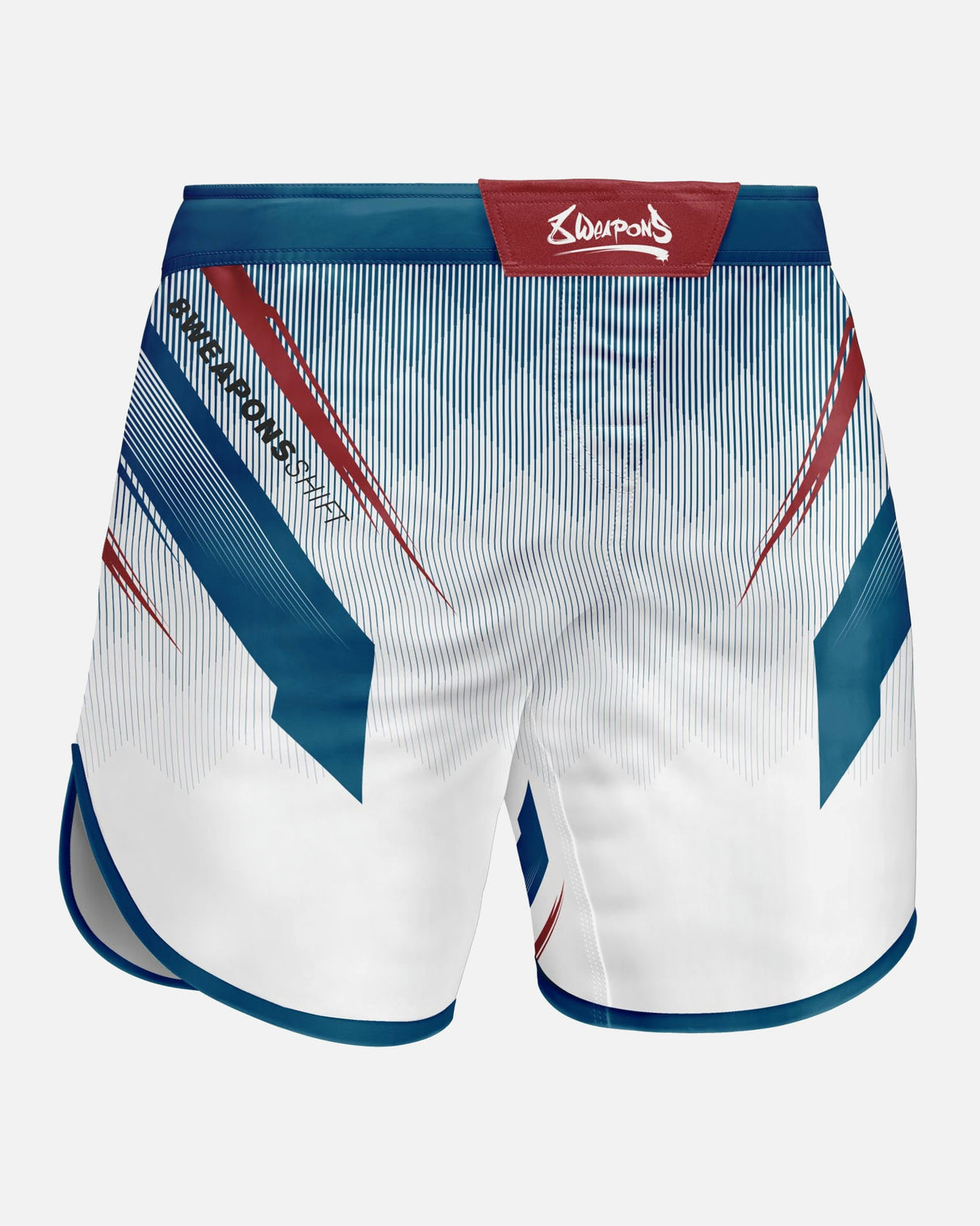 8 WEAPONS MMA Shorts Shift - Wit/Navy/Rood