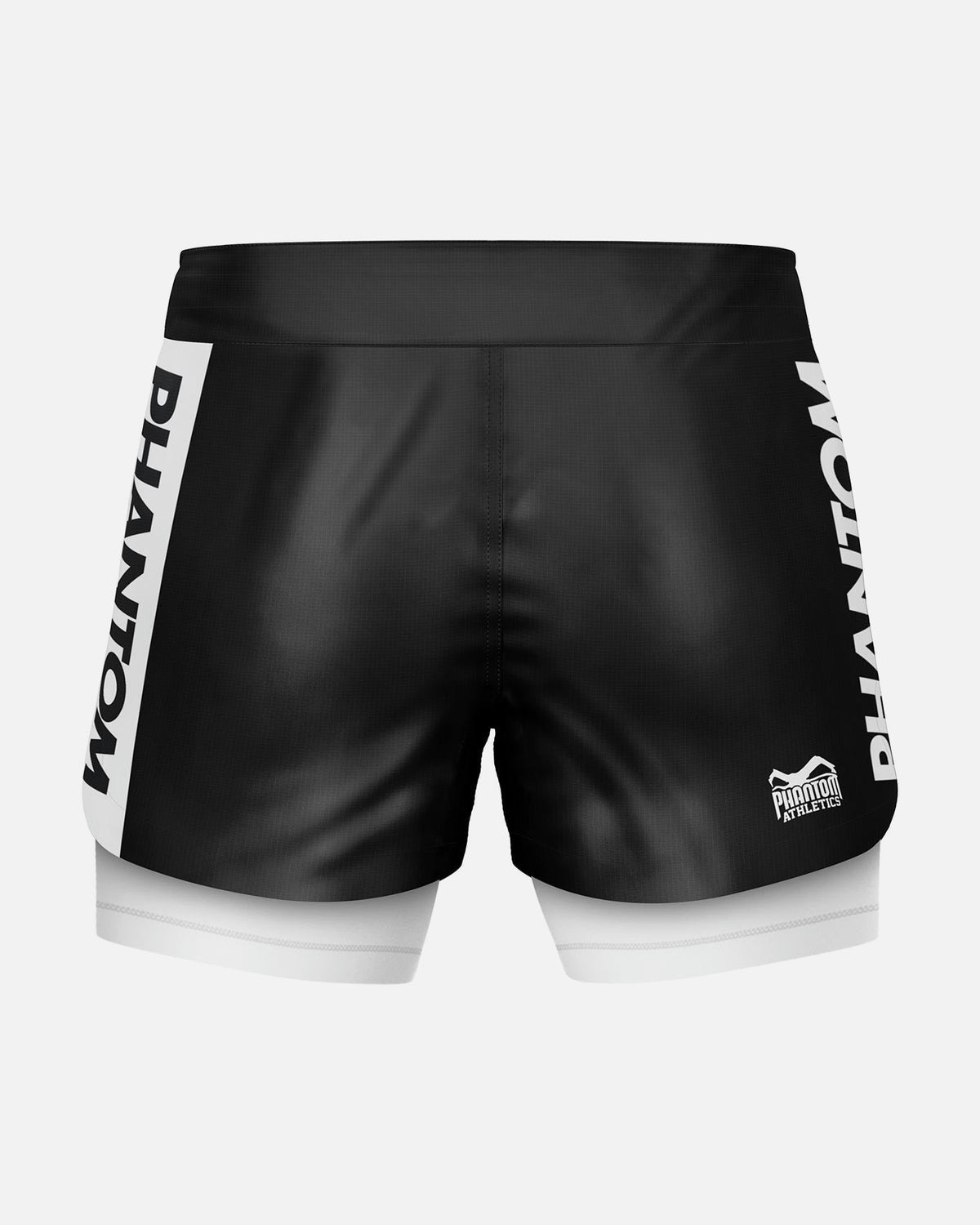 Pantaloncini a compressione Phantom Athletics Fusion-R 2in1 Ranked – Nero/Bianco