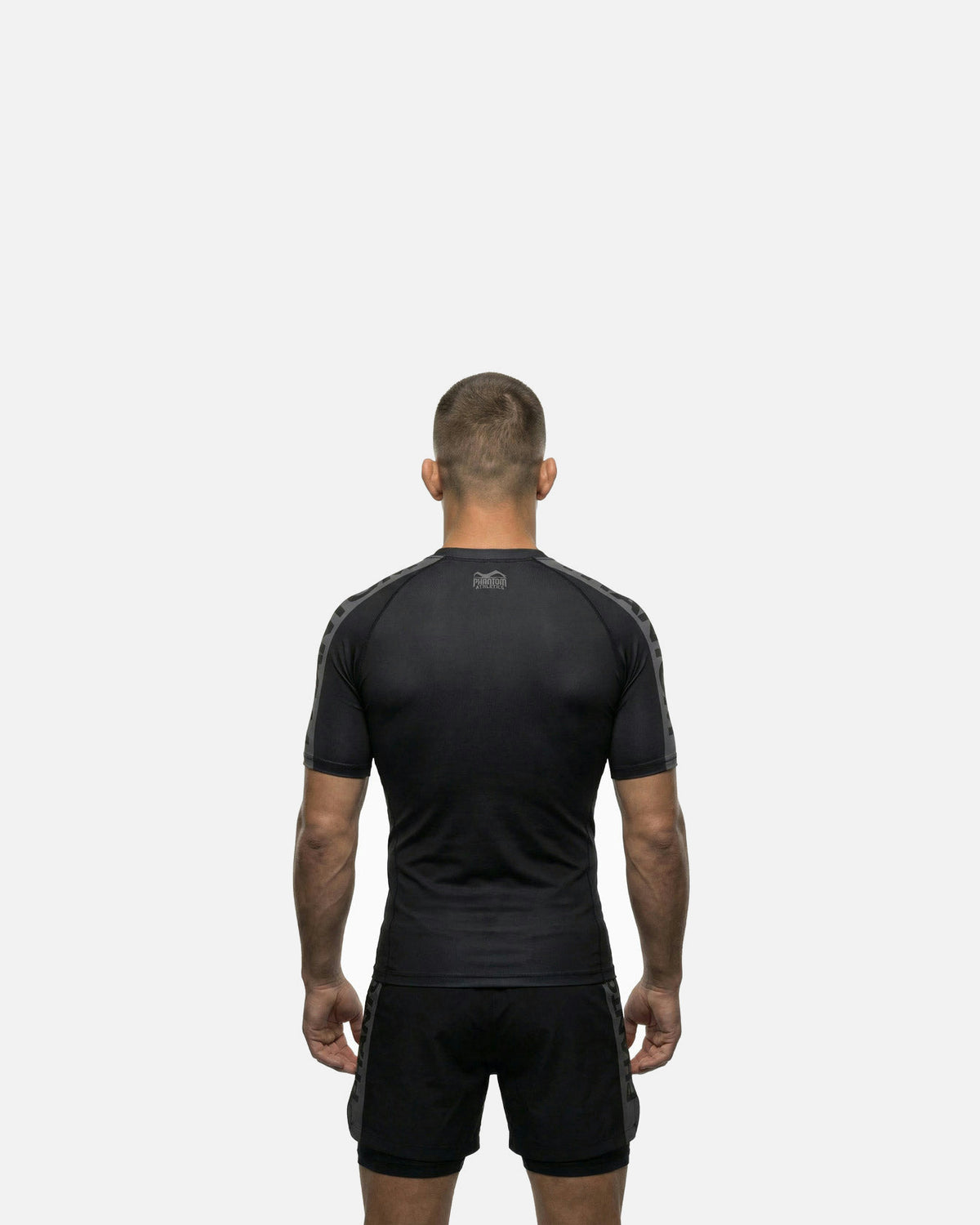 Phantom Athletics Rashguard EVO Apex Korte Mouwen - Zwart/Grijs