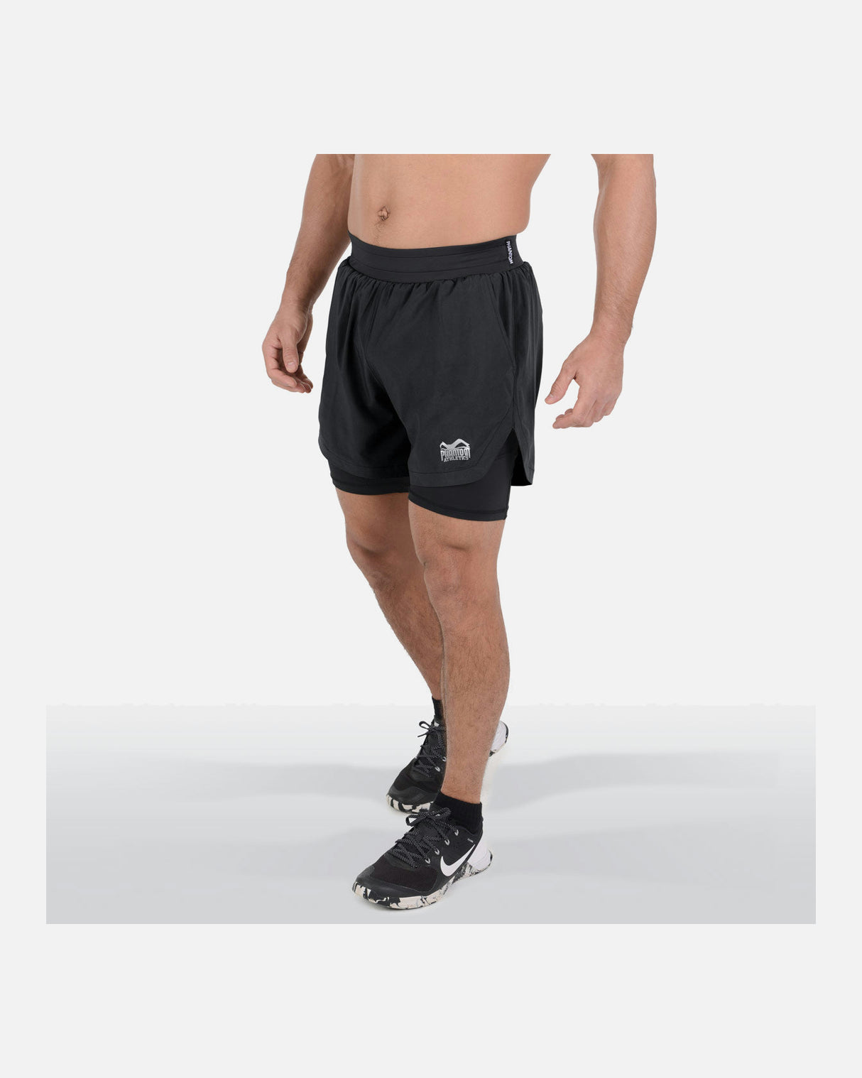Phantom Athletics Compressie Shorts Laser 2in1 - Zwart