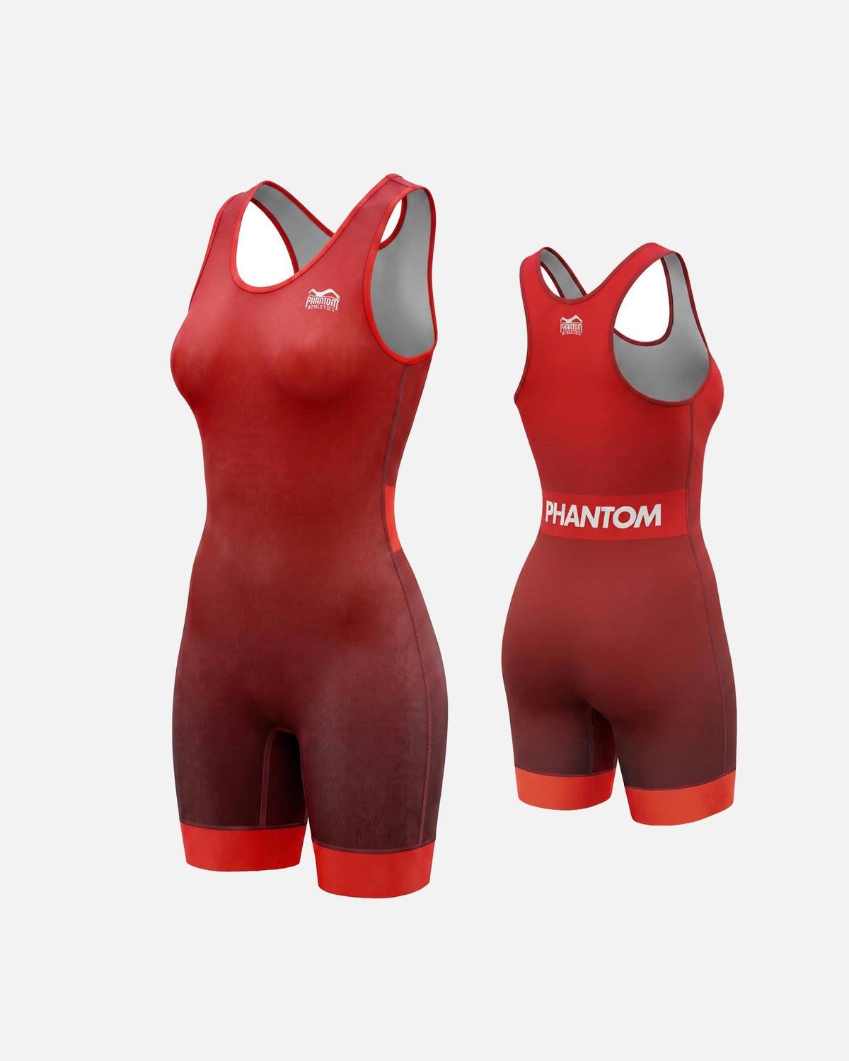 Phantom Athletics Worstelsinglet Set APEX Dames - Rood/Blauw