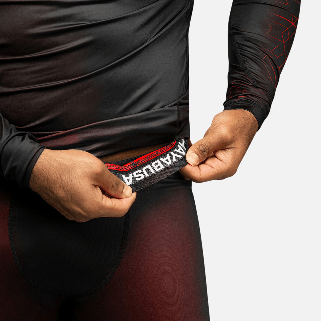 Hayabusa Compressie Shorts Geo - Rood