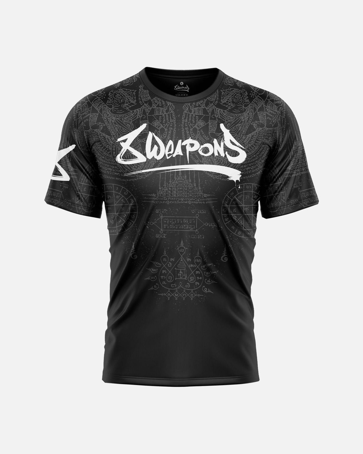 8 WEAPONS T-Shirt Hanuman Yant - Zwart/Grijs