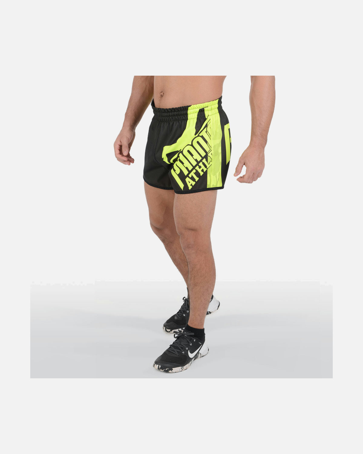Pantaloncini Muay Thai Phantom Athletics Revolution – Nero/Neon