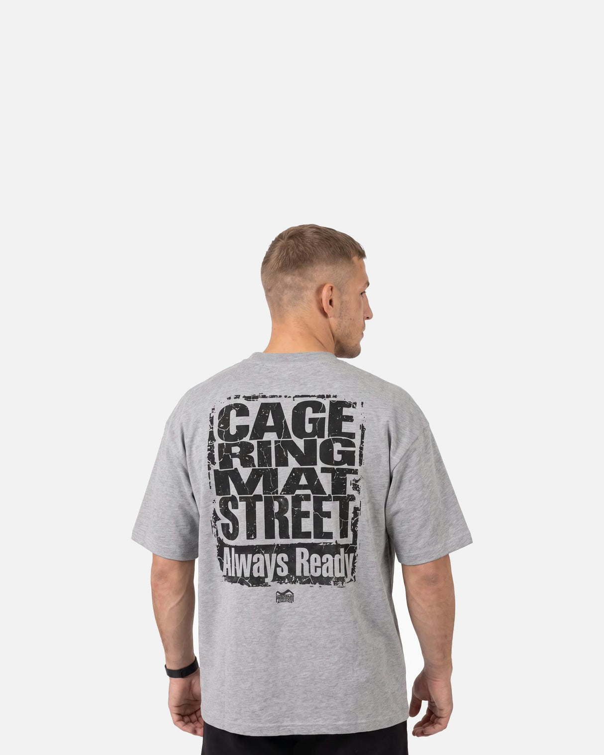 Phantom Athletics T-Shirt Cage Ring Mat Street - Grijs
