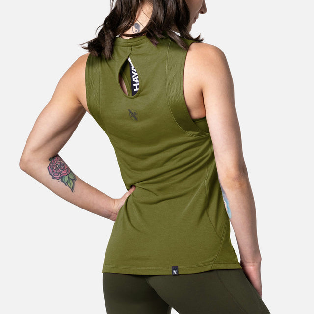Camiseta de tirantes Hayabusa Mujer – Verde oliva