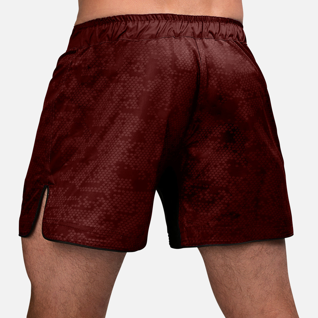Hayabusa MMA Shorts Hex Mid-Thigh - Bordeaux