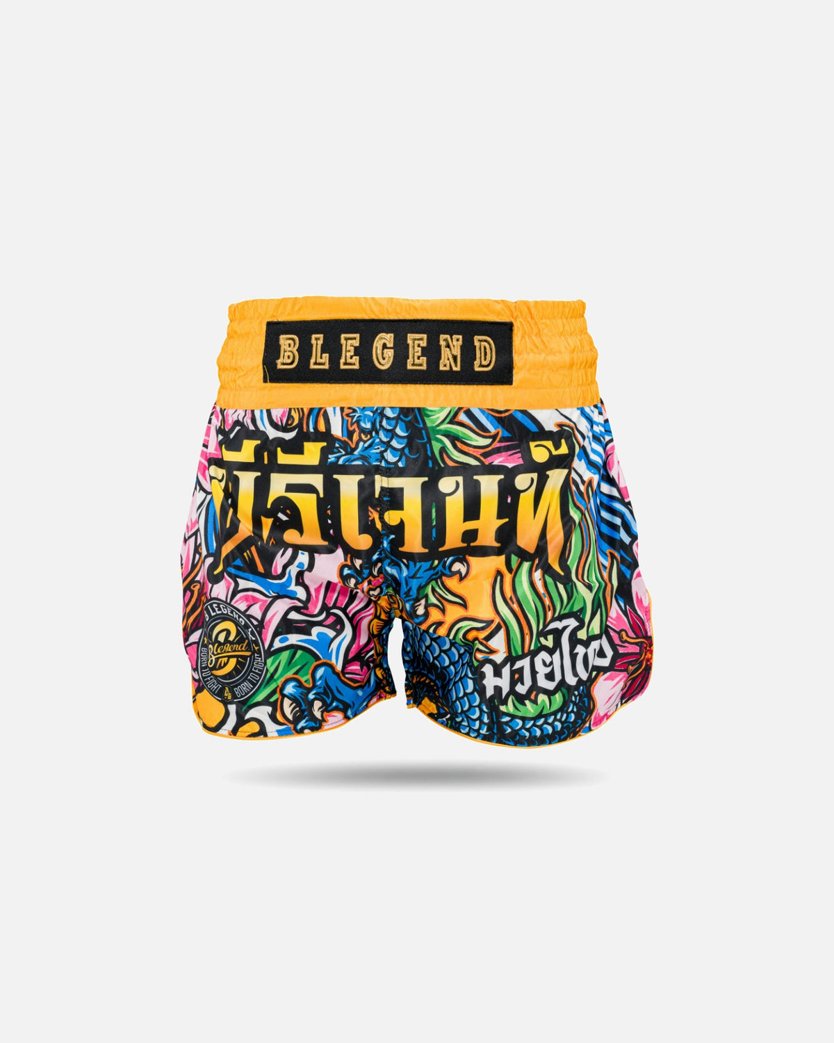 Blegend Muay Thai Shorts Legend 3 - Geel