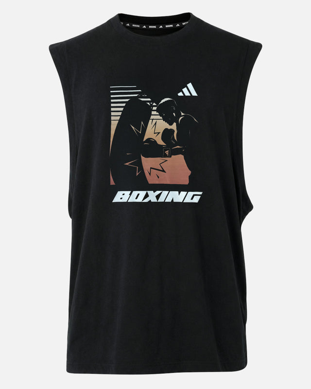Adidas T-shirt Boxing Graphic Line SL - Sort