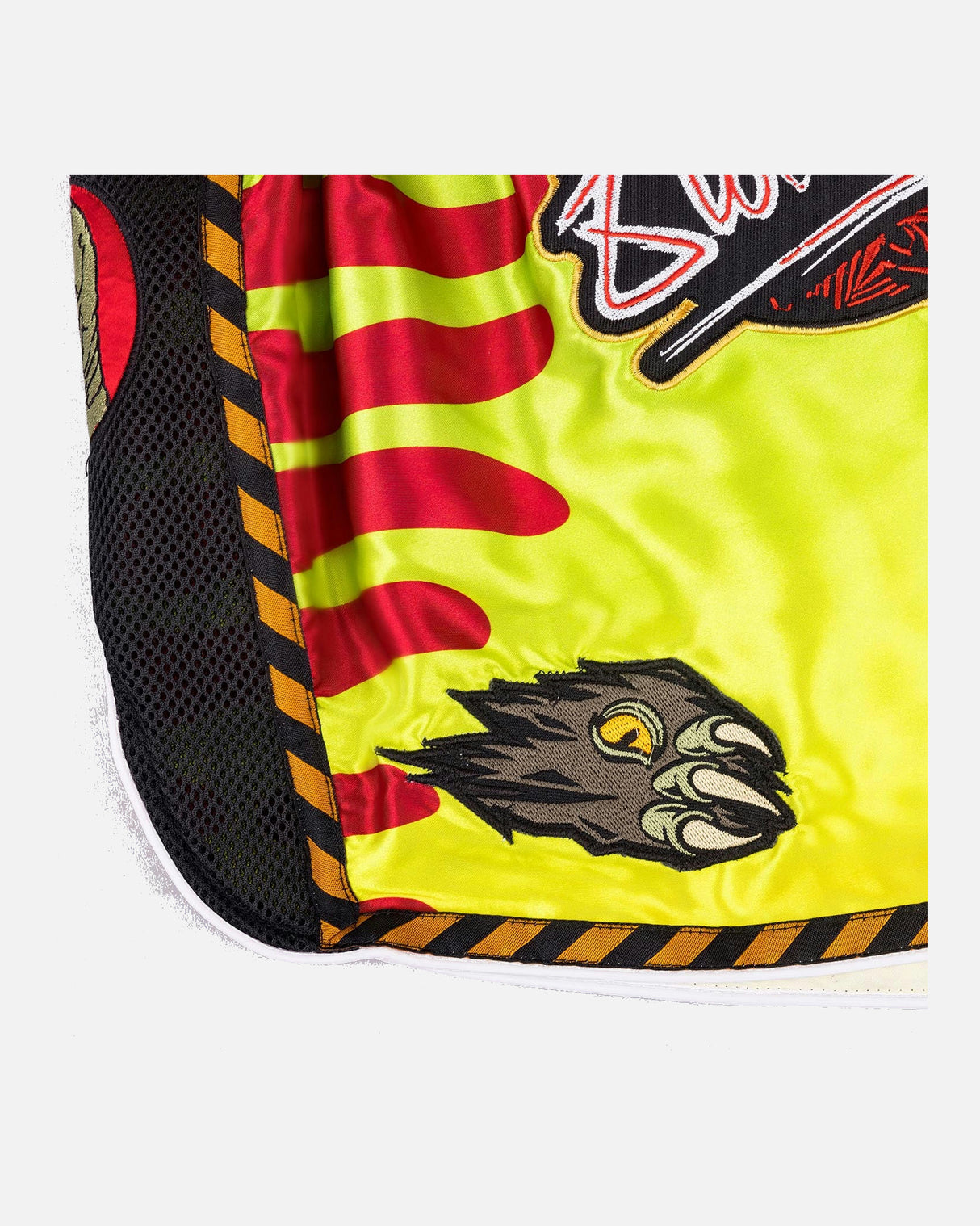 8 WEAPONS Muay Thai Shorts Jurassic - Neon Groen/Bloedrood