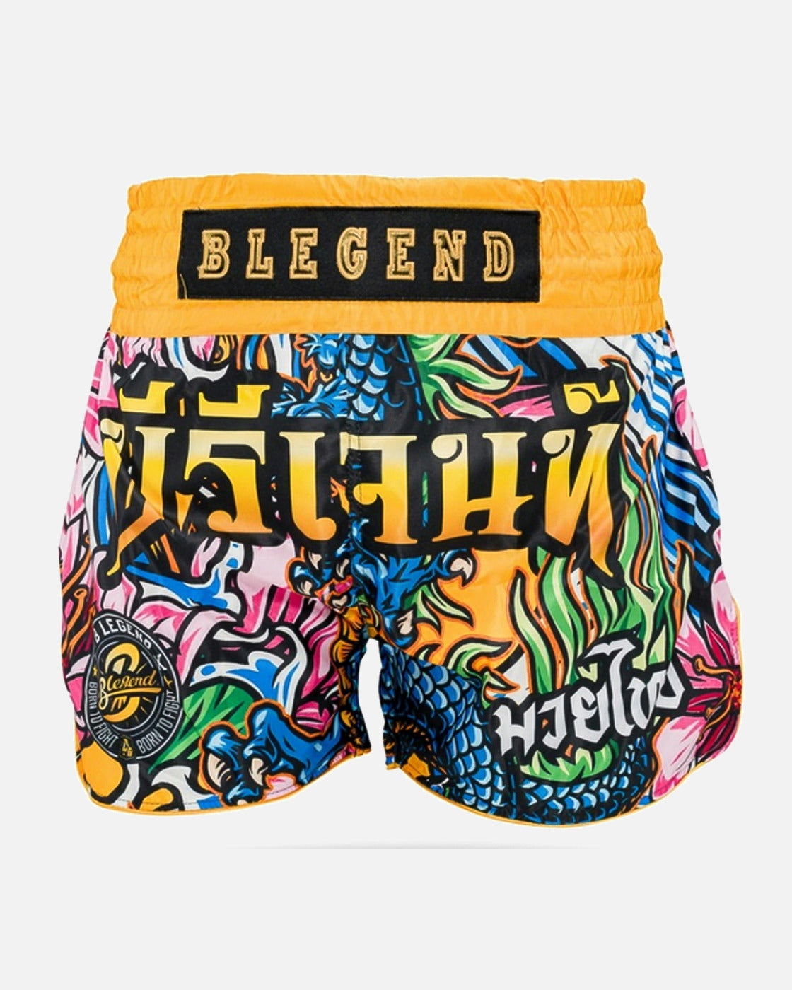 Blegend Muay Thai Shorts Legend 3 - Geel