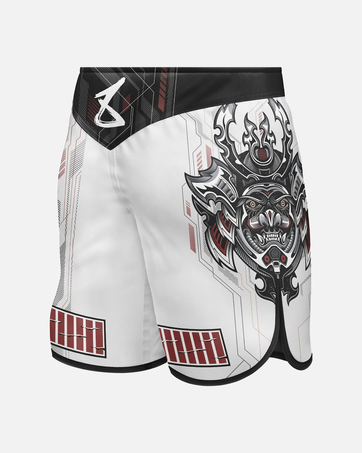 8 WEAPONS MMA Shorts Samurai 2.0 - Wit/Rood