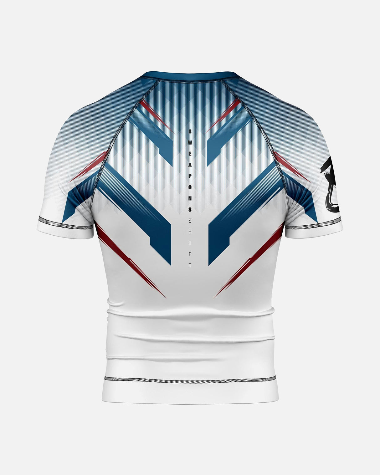 8 WEAPONS Rashguard Shift - Wit/Navy/Rood
