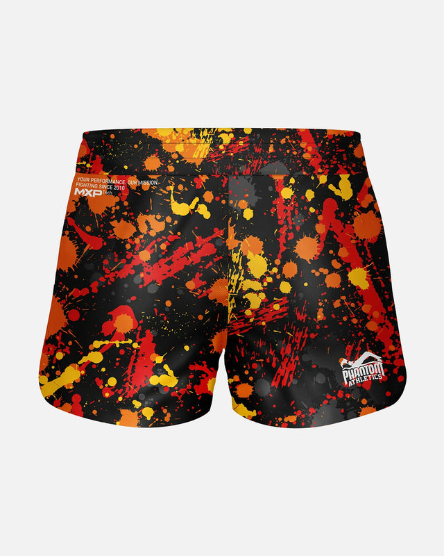Phantom Athletics MMA-Shorts Fusion Splatter – Rot/Orange
