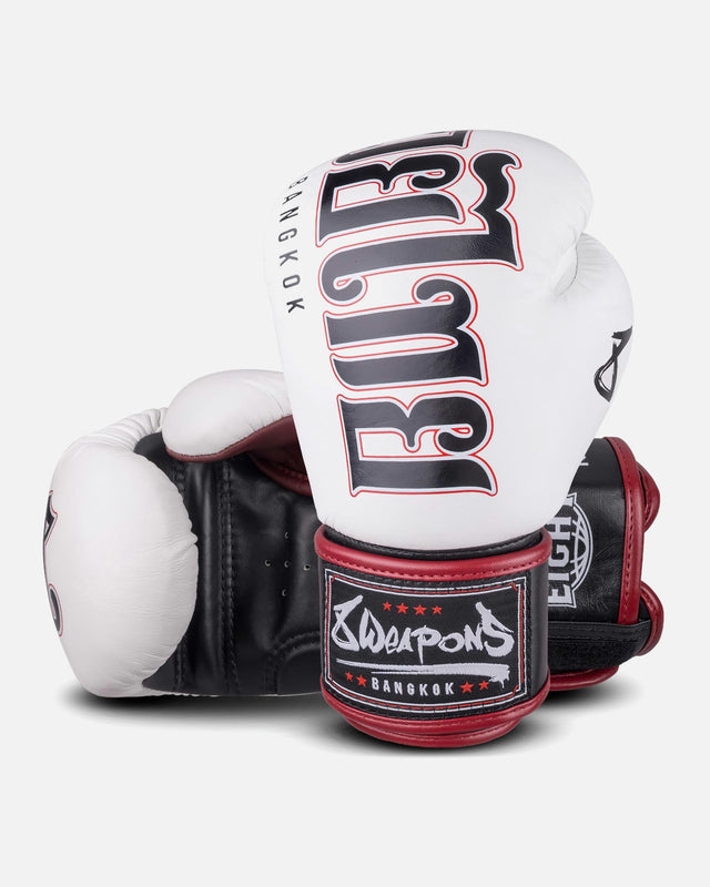 8 WEAPONS Boxhandschuhe Bangkok – Weiß/Schwarz