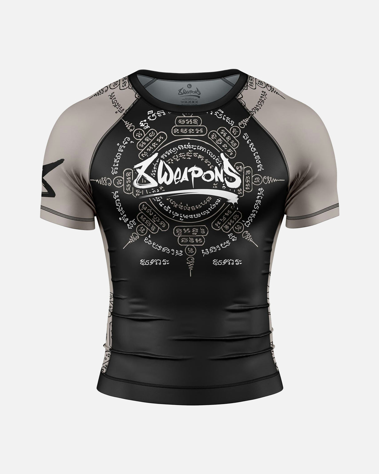8 WEAPONS Rashguard 8 Ways Yant 2.0 - Zwart/Zand