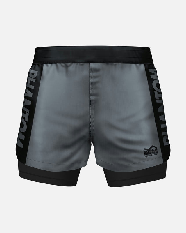 Phantom Athletics Compressie Shorts Fusion 2in1 Apex - Grijs