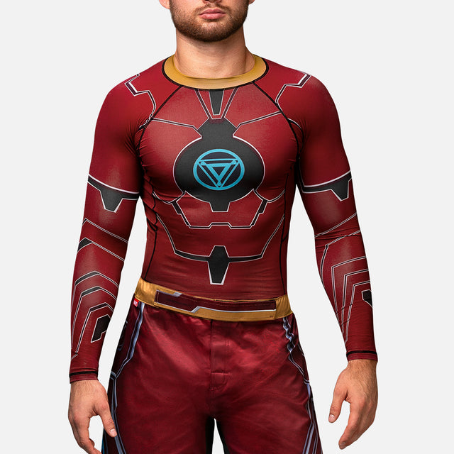 Marvel Rashguard Lange Mouwen Iron Man - Rød