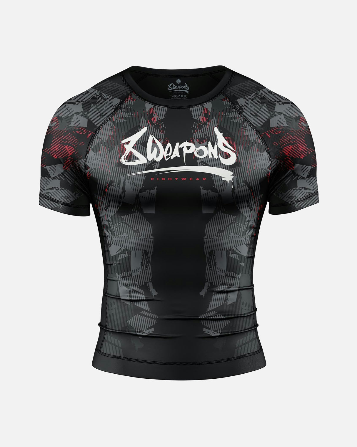 8 WEAPONS Rashguard Hit 2.0 - Zwart/Rood