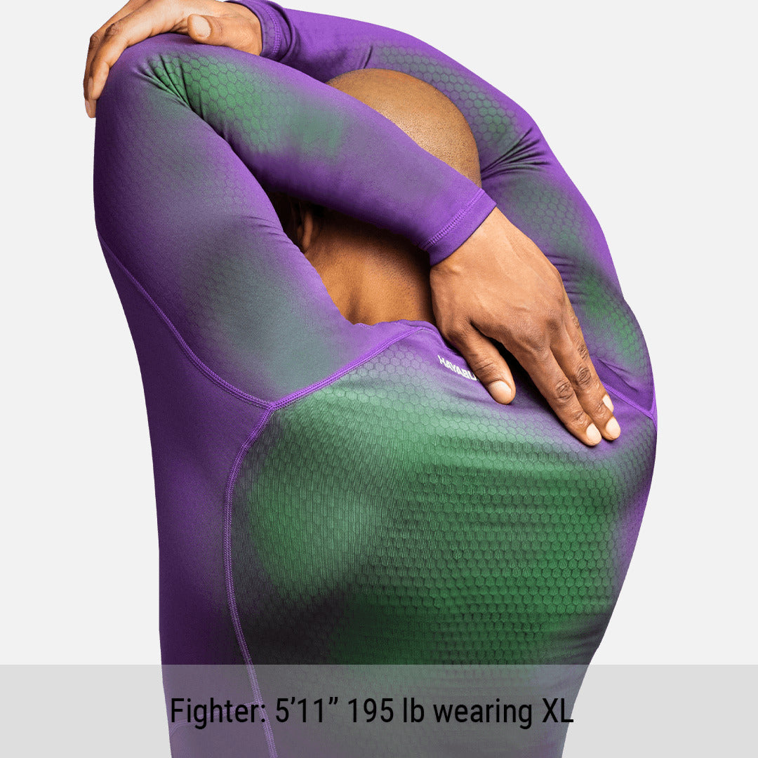 Hayabusa Rashguard Fusion Lange Mouwen - Paars/Groen