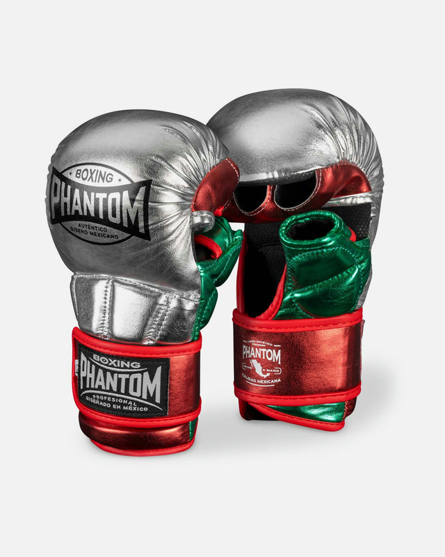 Phantom Athletics MMA-handskar Mexico – Silver/Grön/Röd