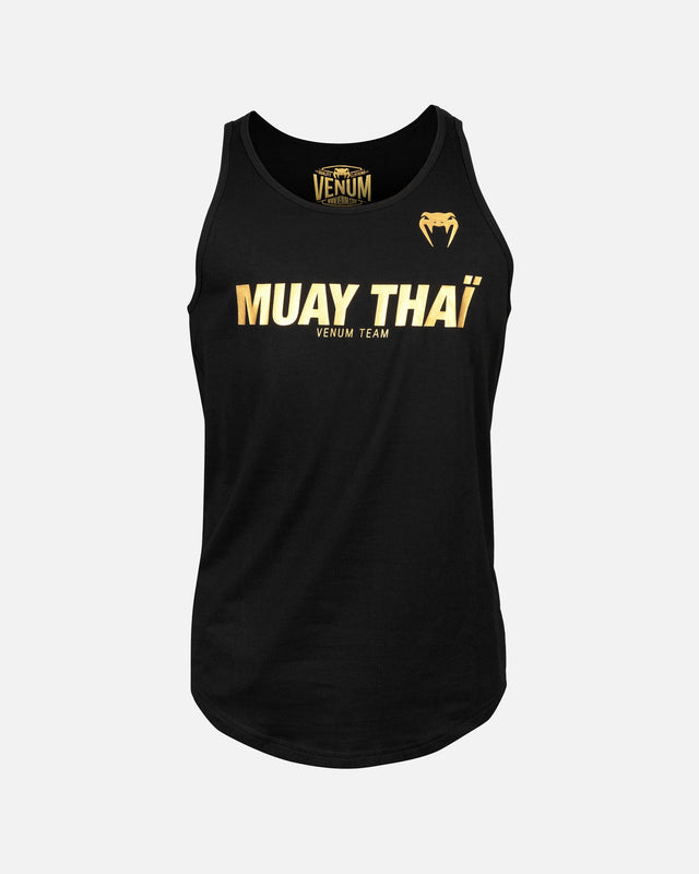Camiseta de tirantes Venum Muay Thai VT – Negro/Oro