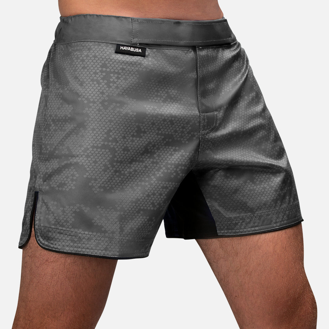 Hayabusa MMA Shorts Hex Mid-Thigh - Grijs
