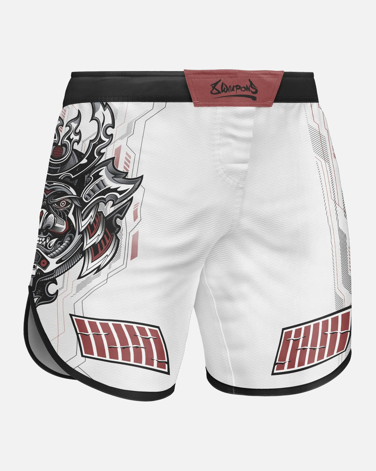 8 WEAPONS MMA Shorts Samurai 2.0 - Wit/Rood