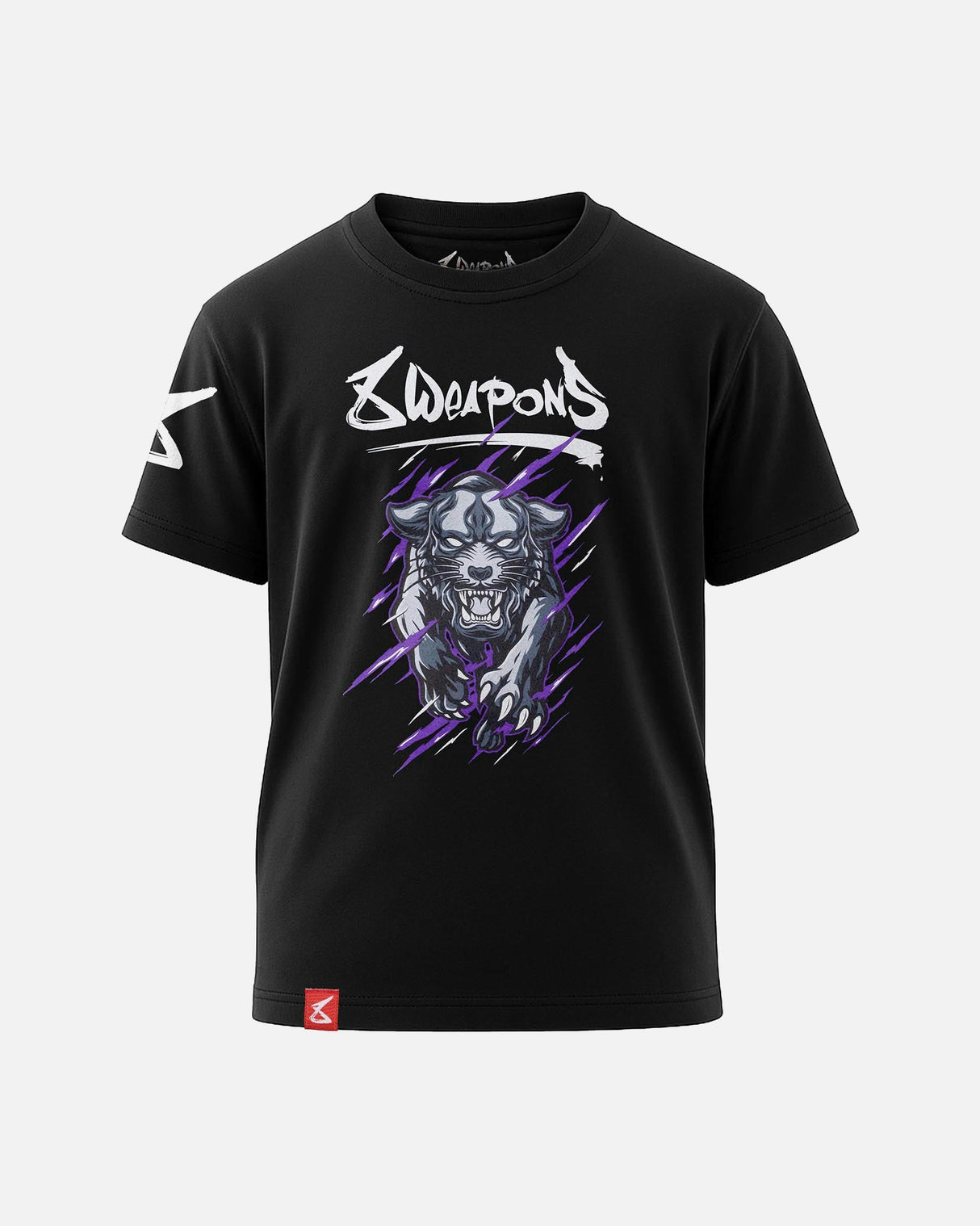 8 WEAPONS T-Shirt Beastial Panther - Zwart/Paars
