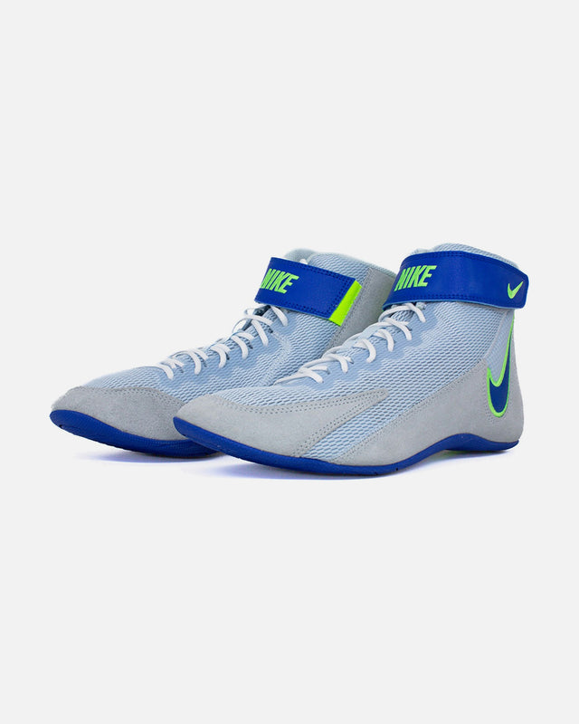 Zápasnické boty Nike Speedsweep VIII – Šedé/Modré/Neonové