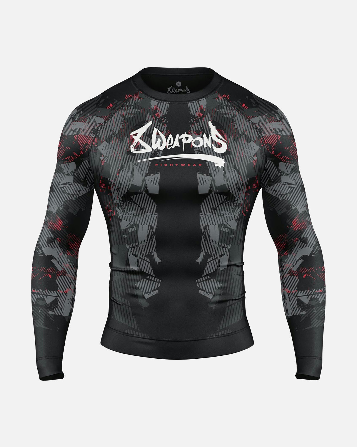 8 WEAPONS Rashguard Hit 2.0 - Zwart/Rood