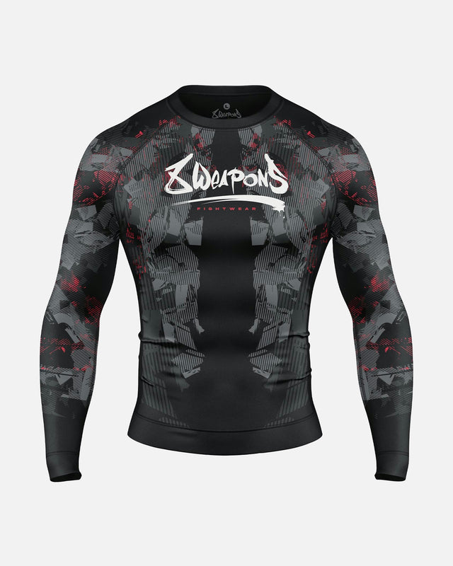 Rashguard 8 WEAPONS Hit 2.0 – Negro/Rojo