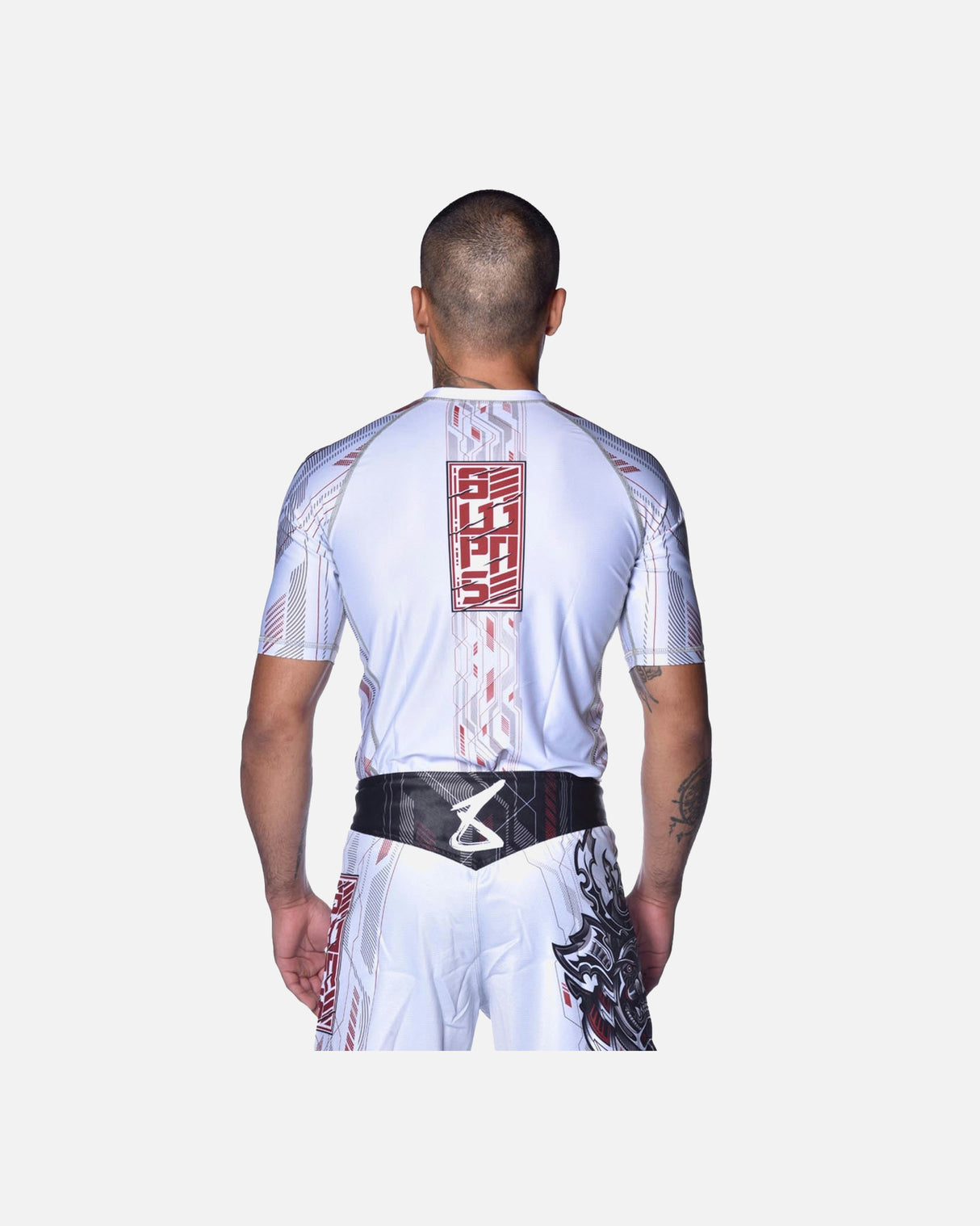 8 WEAPONS Rashguard Samurai 2.0 - Wit/Rood