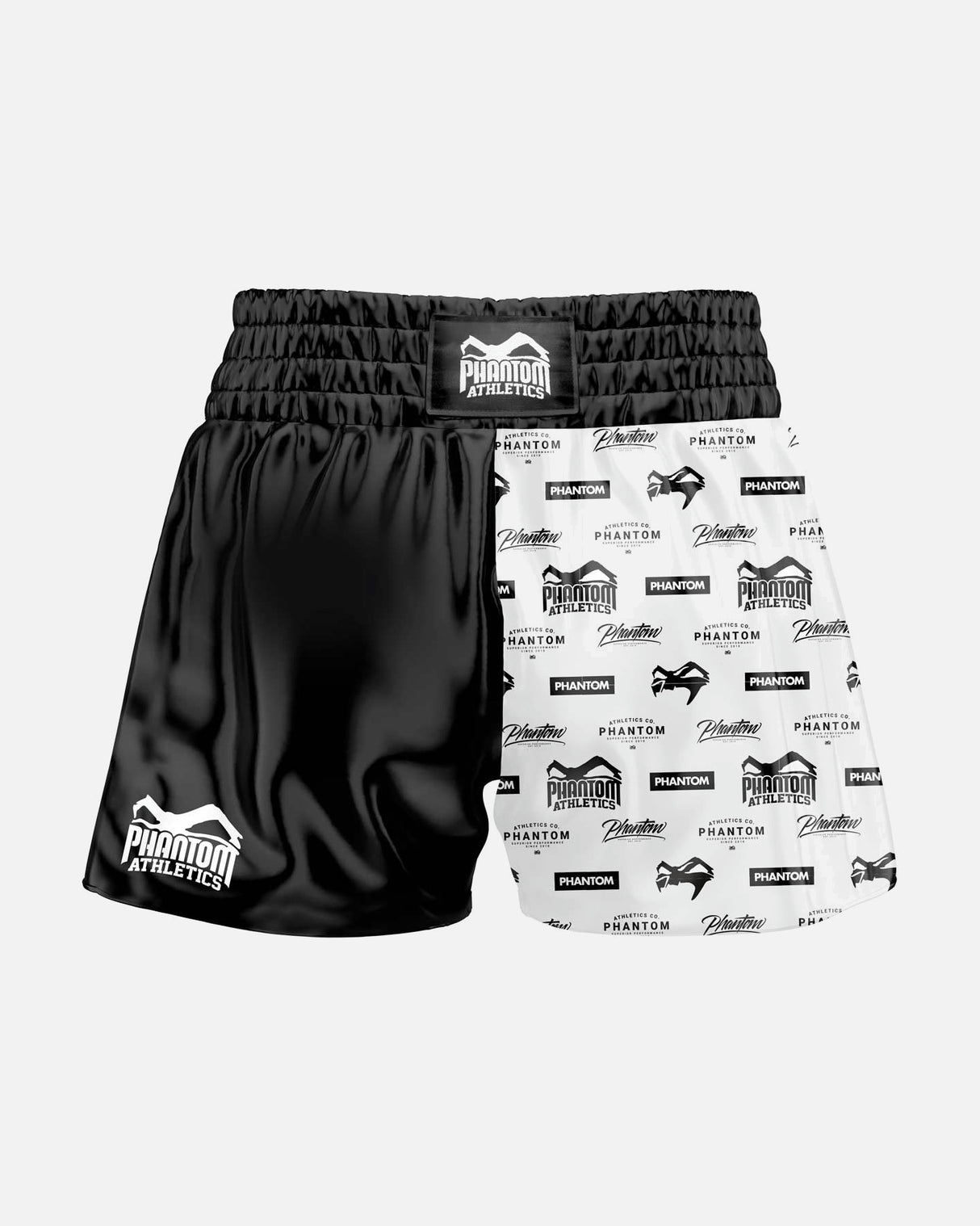 Pantaloncini Muay Thai Phantom Athletics Legend – Nero/Bianco