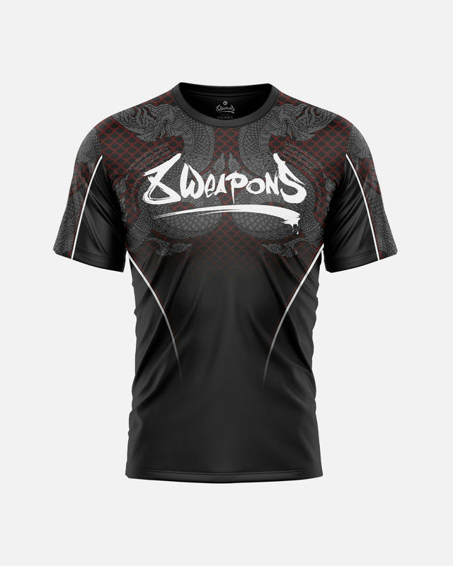 8 WEAPONS T-Shirt Functioneel Naga Yant - Zwart/Rood