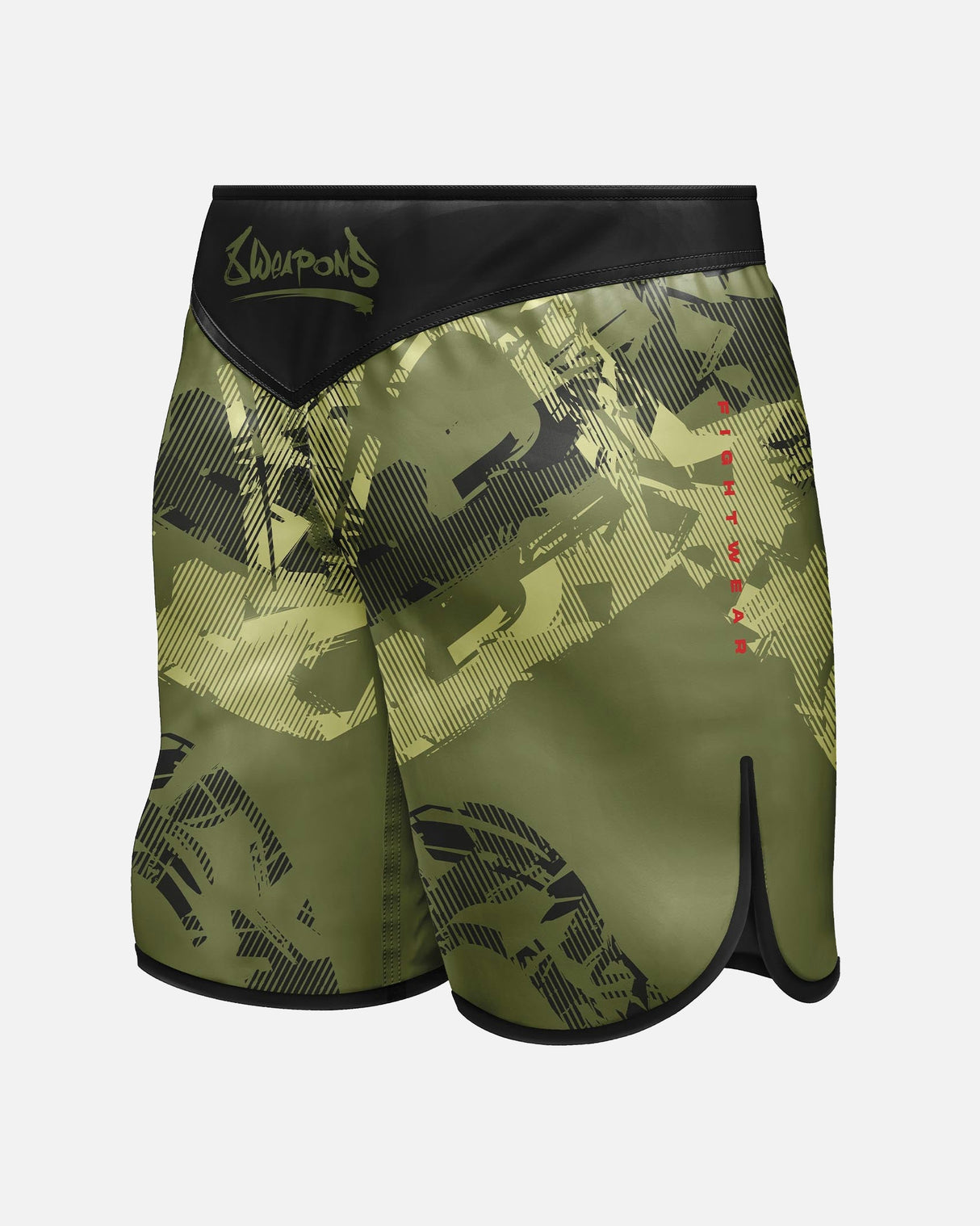 8 WEAPONS MMA Shorts Hit 2.0 - Olijf/Zwart
