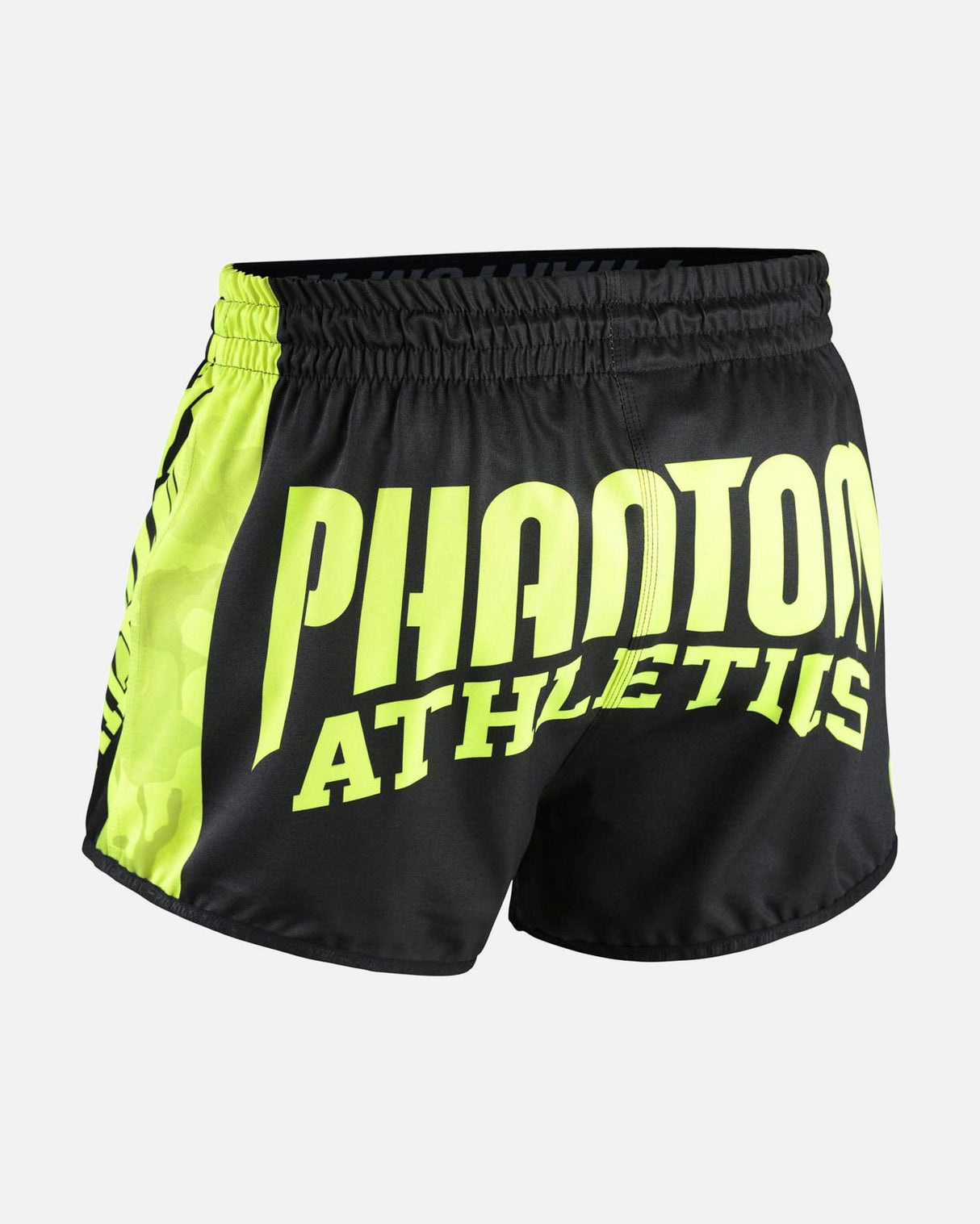 Pantaloncini Muay Thai Phantom Athletics Revolution – Nero/Neon