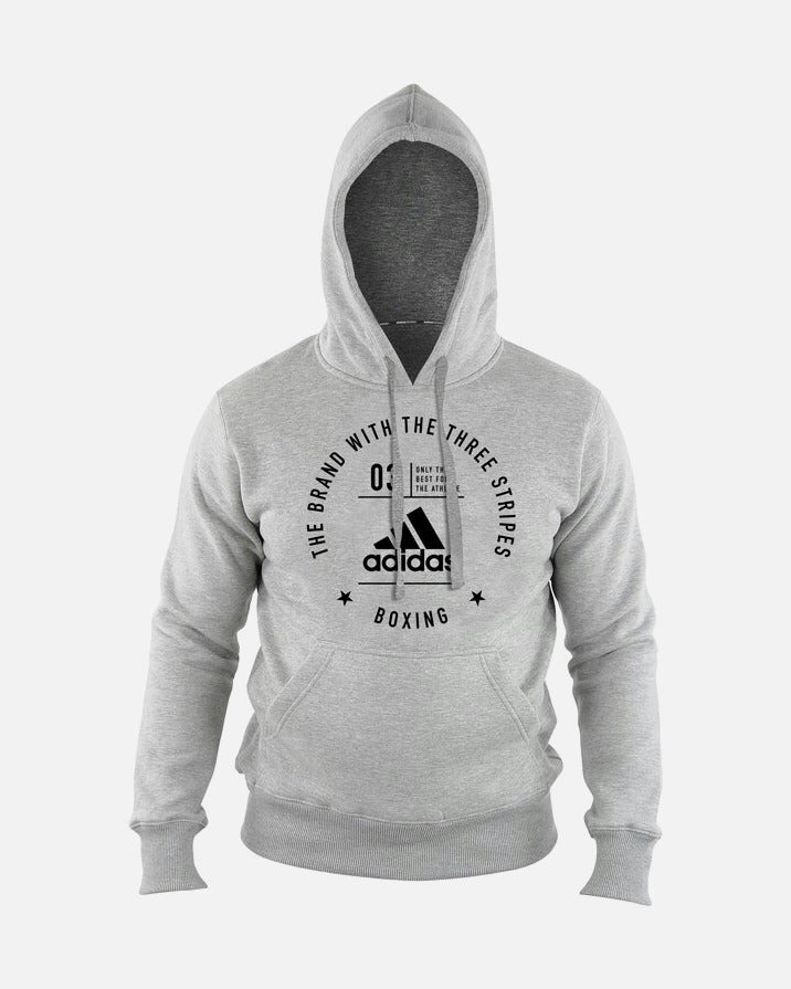 Adidas Hoodie Community Boxing – Grau/Schwarz