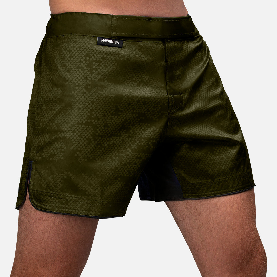Hayabusa MMA Shorts Hex Mid-Thigh - Groen